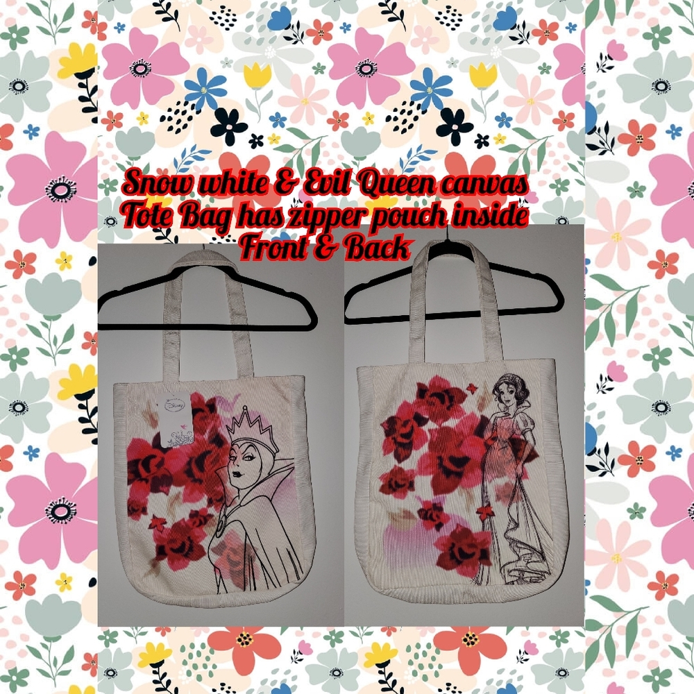 Snow white and Evil Queen Canvas Tote Bag
